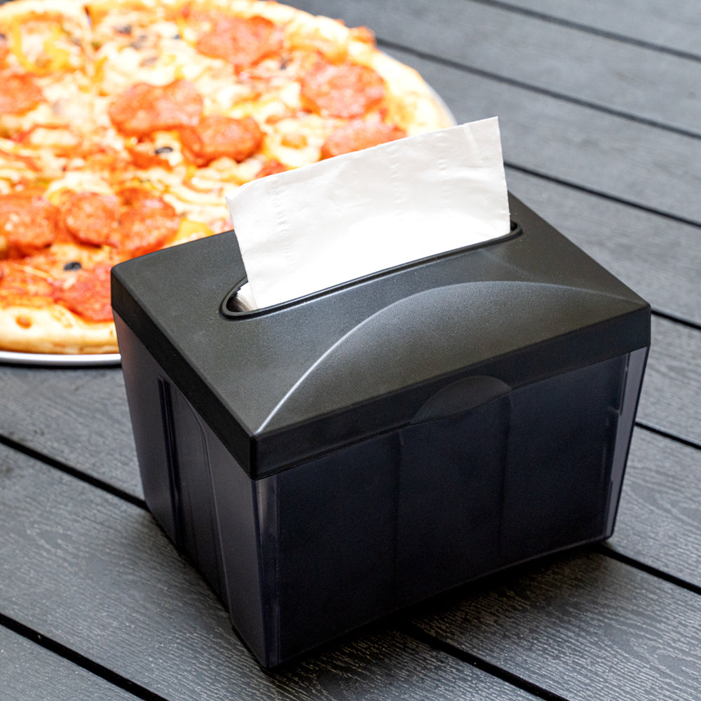 Bar Lux Rectangle Gray Interfold Napkin Dispenser - Tabletop - 7 1/2" x 6" x 6 1/4" - 10 count box