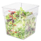 Met Lux 8 qt Square Clear Plastic Food Storage Container - with Red Volume Markers - 8 3/4" x 8 3/4" x 8 1/2" - 10 count box
