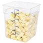 Met Lux 18 qt Square Clear Plastic Food Storage Container - with Blue Volume Markers - 11" x 11" x 12 1/2" - 1 count box