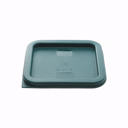 Met Lux Square Green Plastic Food Storage Container Lid - Fits 2 and 4 qt - 1 count box