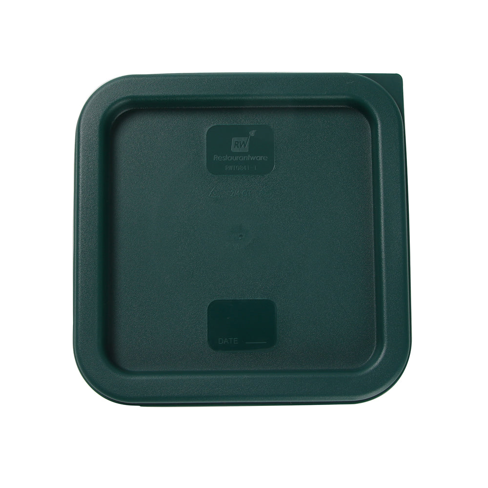 Met Lux Square Green Plastic Food Storage Container Lid - Fits 2 and 4 qt - 10 count box