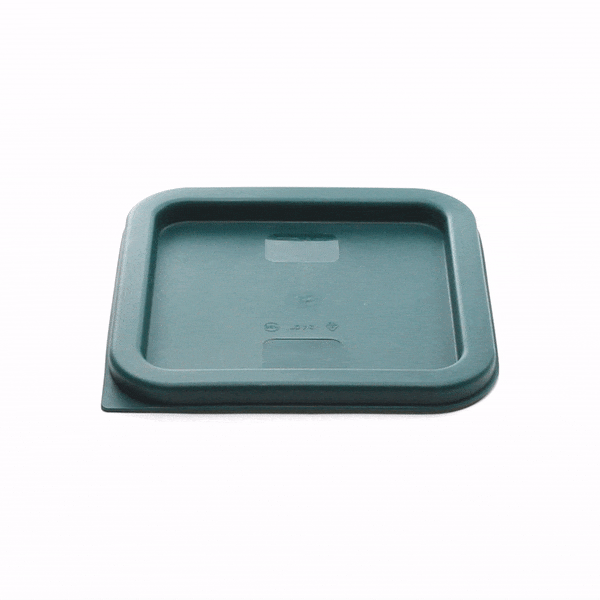 Met Lux Square Green Plastic Food Storage Container Lid - Fits 2 and 4 qt - 10 count box