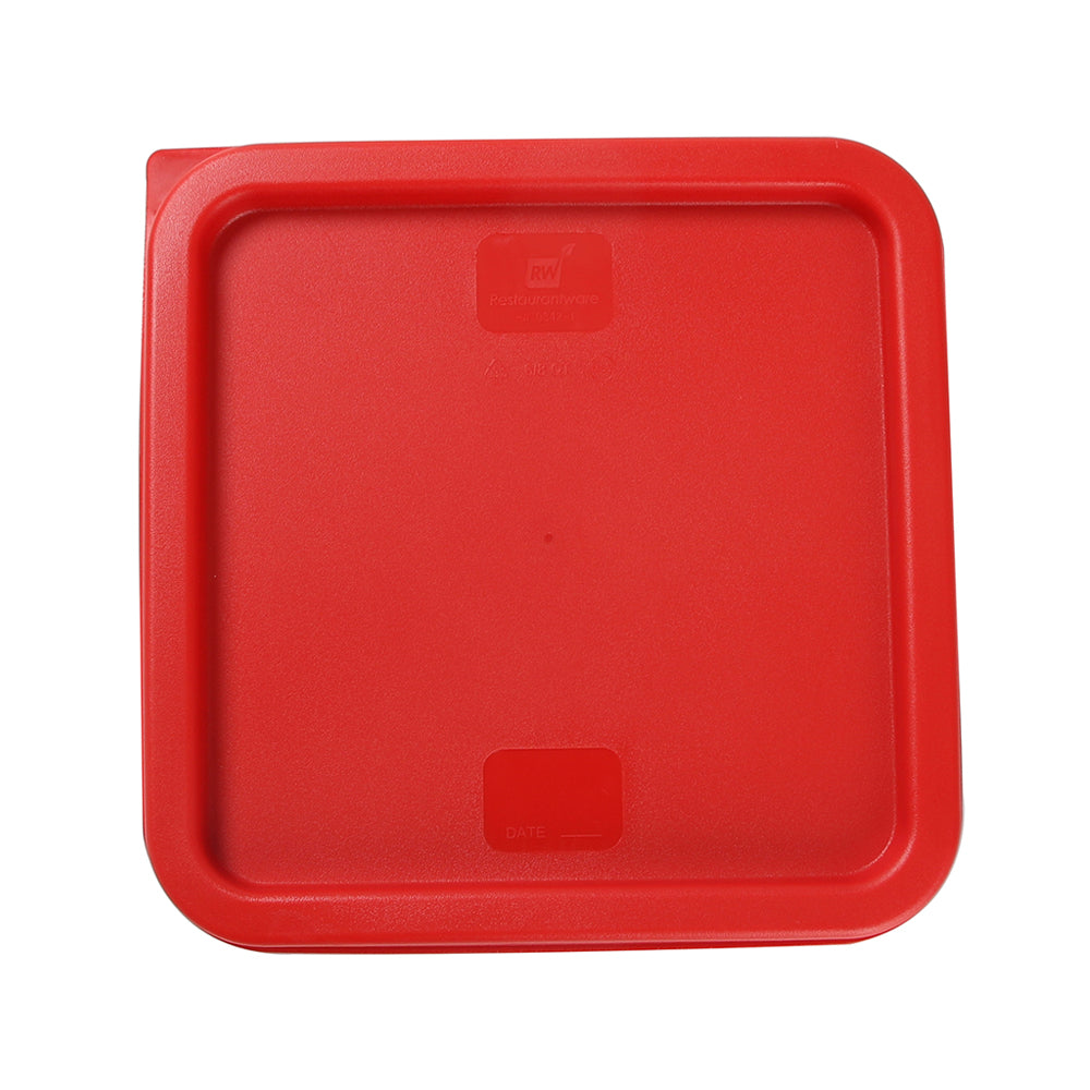 Met Lux Square Red Plastic Food Storage Container Lid - Fits 6 and 8 qt - 1 count box