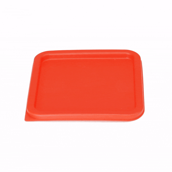 Met Lux Square Red Plastic Food Storage Container Lid - Fits 6 and 8 qt - 1 count box