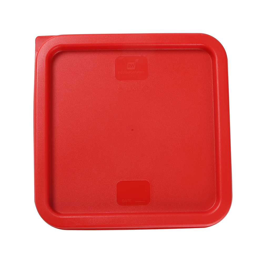 Met Lux Square Red Plastic Food Storage Container Lid - Fits 6 and 8 qt - 10 count box