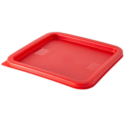Met Lux Square Red Plastic Food Storage Container Lid - Fits 6 and 8 qt - 10 count box