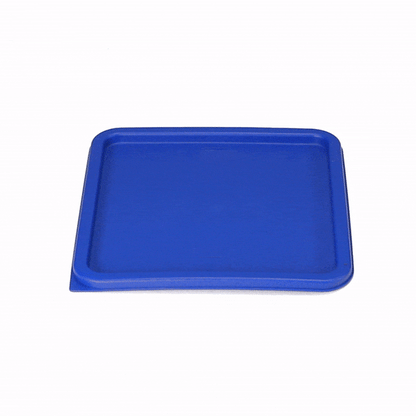 Met Lux Square Blue Plastic Food Storage Container Lid - Fits 12, 18 and 22 qt - 10 count box