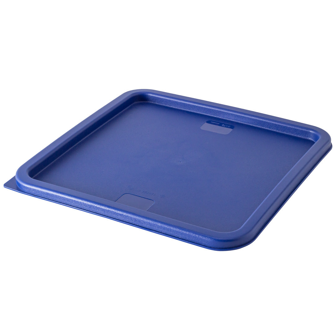 Met Lux Square Blue Plastic Food Storage Container Lid - Fits 12, 18 and 22 qt - 10 count box