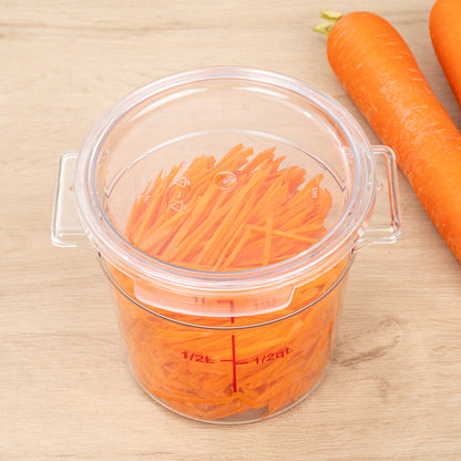 Met Lux Round Clear Plastic Food Storage Container Lid - Fits 1 qt - 1 count box