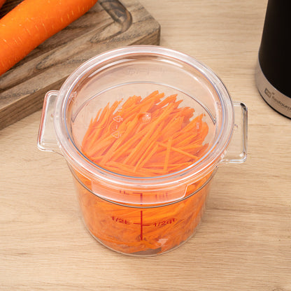 Met Lux Round Clear Plastic Food Storage Container Lid - Fits 1 qt - 1 count box