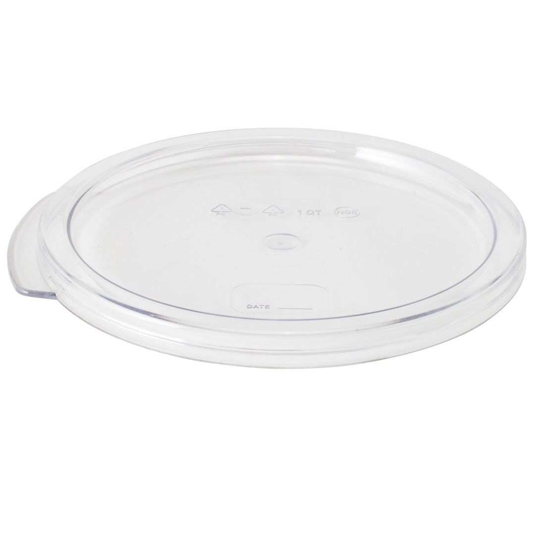 Met Lux 1 qt Round Clear Plastic Food Storage Container Lid - Fits 1 qt - 10 count box