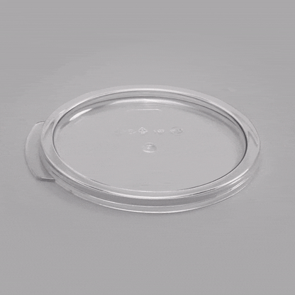 Met Lux 1 qt Round Clear Plastic Food Storage Container Lid - Fits 1 qt - 10 count box