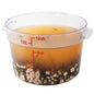 Met Lux 12 qt Round Clear Plastic Food Storage Container - with Red Volume Markers - 12 1/4" x 12 1/4" x 8" - 10 count box