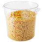 Met Lux 18 qt Round Clear Plastic Food Storage Container - with Red Volume Markers - 12 1/4" x 12 1/4" x 12" - 1 count box
