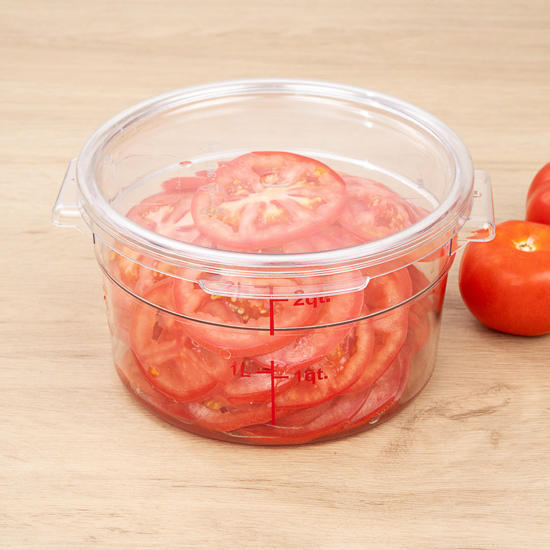 Met Lux Round Clear Plastic Food Storage Container Lid - Fits 2 and 4 qt - 1 count box