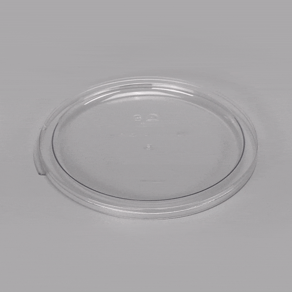 Met Lux Round Clear Plastic Food Storage Container Lid - Fits 2 and 4 qt - 1 count box