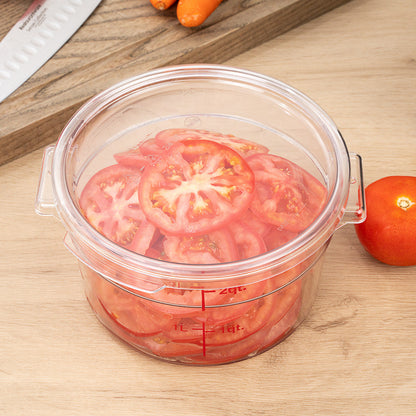 Met Lux Round Clear Plastic Food Storage Container Lid - Fits 2 and 4 qt - 1 count box
