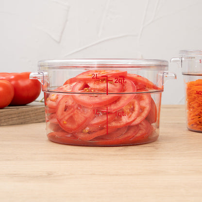 Met Lux Round Clear Plastic Food Storage Container Lid - Fits 2 and 4 qt - 1 count box