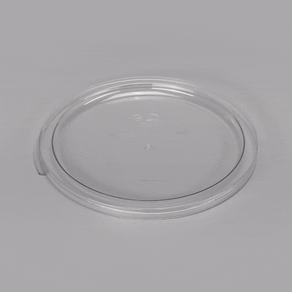 Met Lux Round Clear Plastic Food Storage Container Lid - Fits 2 and 4 qt - 7 1/4" x 7 1/4" x 1/2" - 10 count box