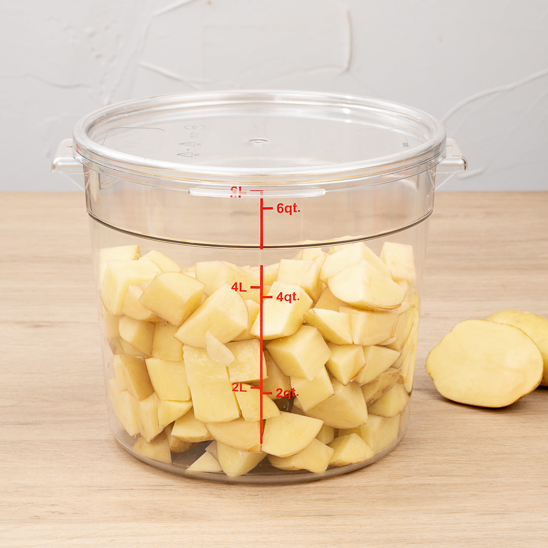 Met Lux Round Clear Plastic Food Storage Container Lid - Fits 6 and 8 qt - 1 count box