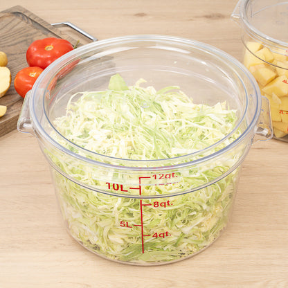 Met Lux Round Clear Plastic Food Storage Container Lid - Fits 12, 18 and 22 qt - 1 count box