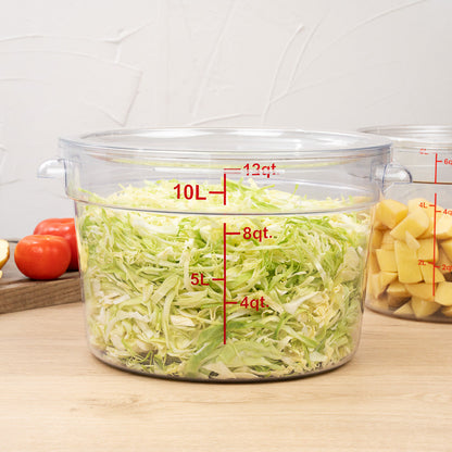 Met Lux Round Clear Plastic Food Storage Container Lid - Fits 12, 18 and 22 qt - 1 count box