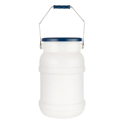 Met Lux 5 gal Round White Plastic Ice Tote - with Lid, Mounting Bracket - 1 count box