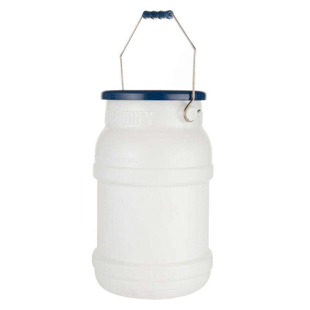 Met Lux 5 gal Round White Plastic Ice Tote - with Lid, Mounting Bracket - 1 count box