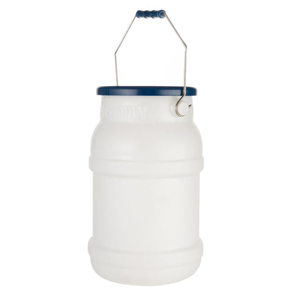 Met Lux 5 gal Round White Plastic Ice Tote - with Lid, Mounting Bracket - 1 count box