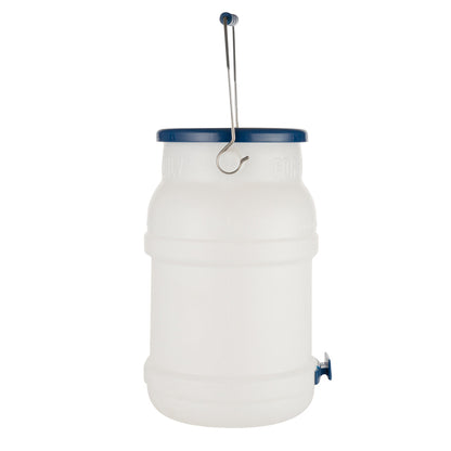 Met Lux 5 gal Round White Plastic Ice Tote - with Lid, Mounting Bracket - 1 count box
