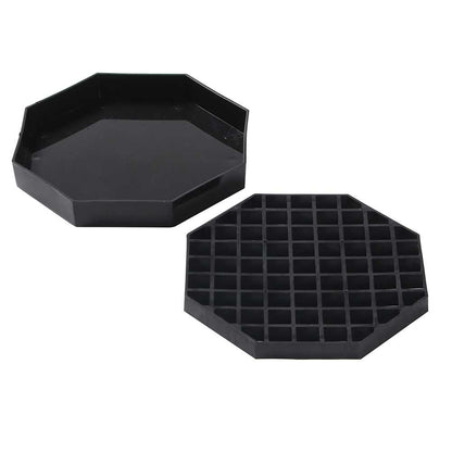 Bev Tek Black Plastic Drip Tray - with Removable Grate - 5" - 1 count box
