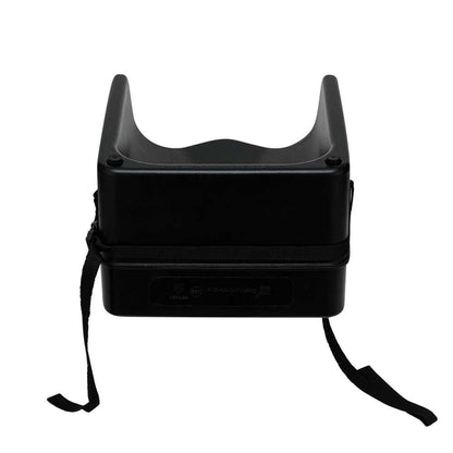 Table Tek Black Plastic Booster Seat - Dual Height, with Strap - 12 1/2" x 8 3/4" - 1 count box