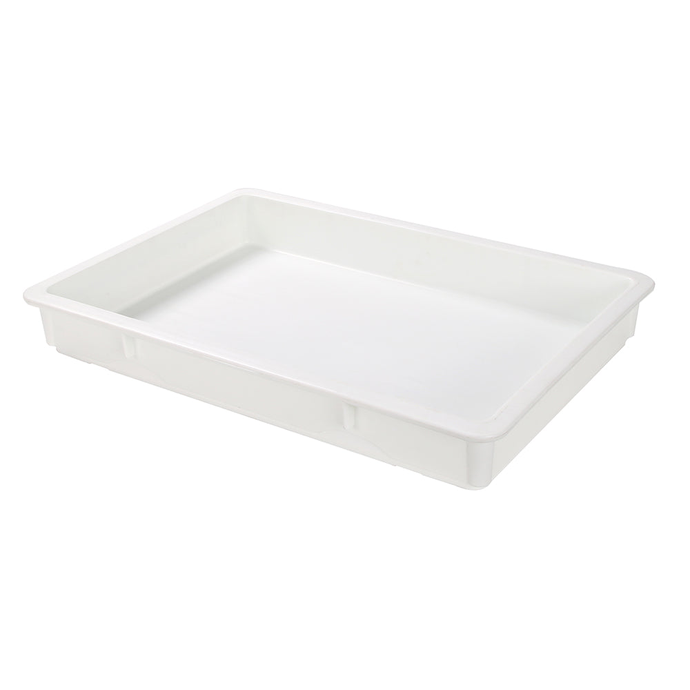 Pizzaly White Plastic Pizza Dough Proofing Box - 26" x 18" x 3" - 1 count box