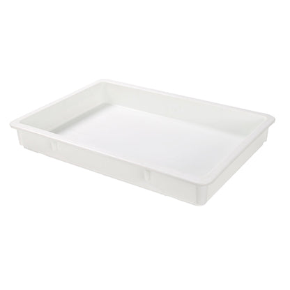 Pizzaly White Plastic Pizza Dough Proofing Box - 26" x 18" x 3" - 1 count box