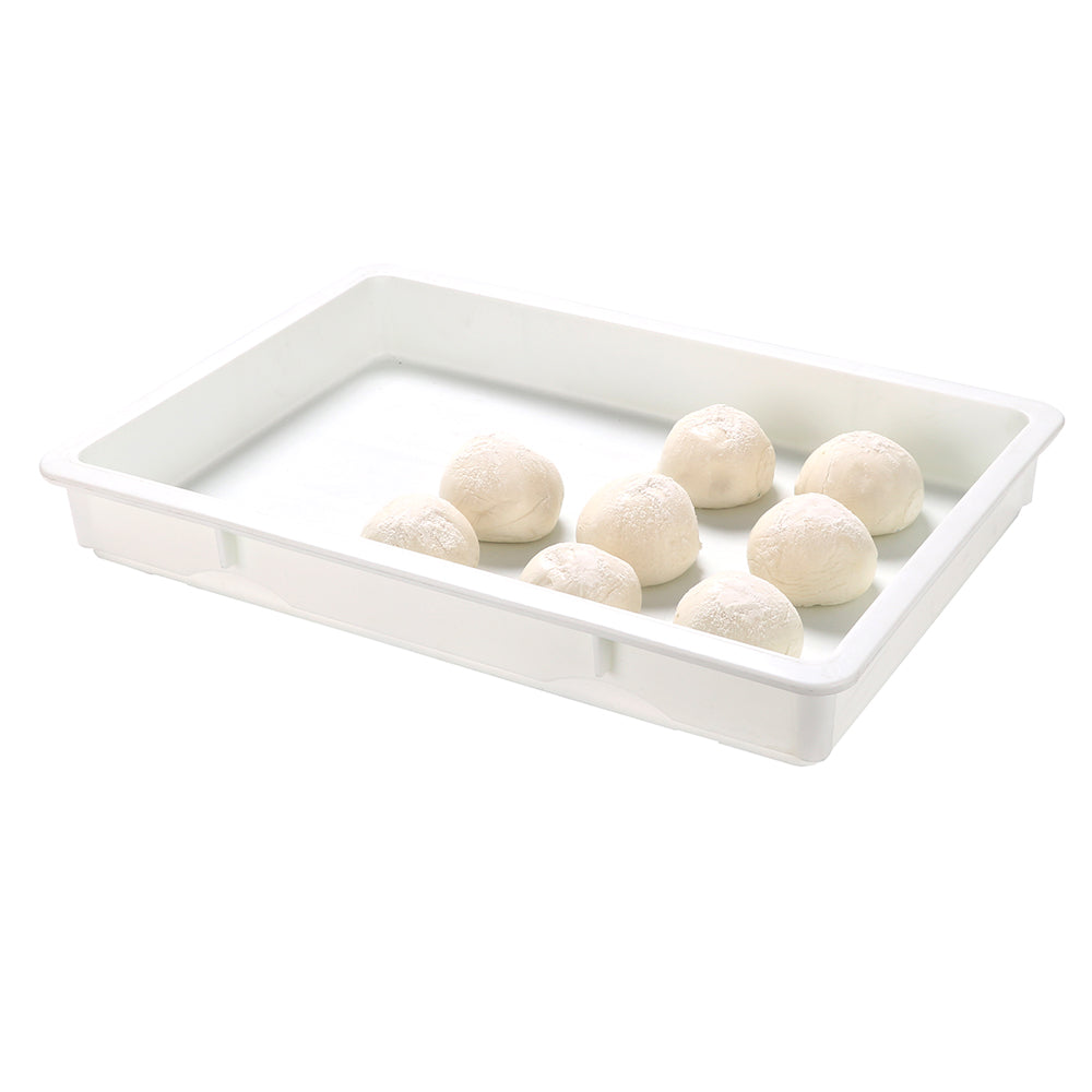 Pizzaly White Plastic Pizza Dough Proofing Box - 26" x 18" x 3" - 1 count box