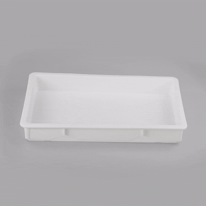 Pizzaly White Plastic Pizza Dough Proofing Box - 26" x 18" x 3" - 1 count box