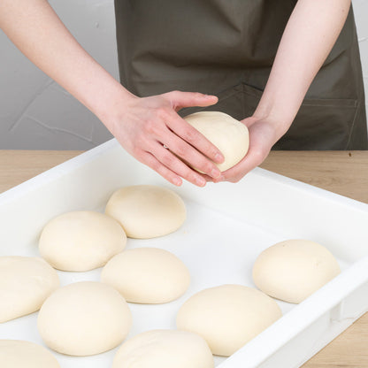 Pizzaly White Plastic Pizza Dough Proofing Box - 26" x 18" x 3" - 1 count box