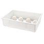 Pizzaly Rectangle White Plastic Pizza Dough Proofing Box - 26" x 18" x 6" - 10 count box