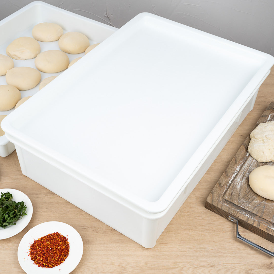 Pizzaly White Plastic Lid - Fits Pizza Dough Proofing Box - 1 count box