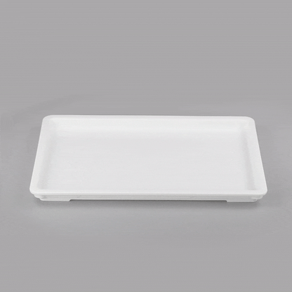 Pizzaly Rectangle White Plastic Lid - Fits Pizza Dough Proofing Box - 10 count box