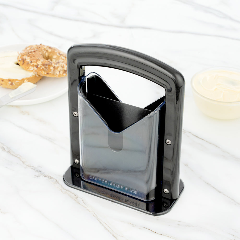 Met Lux Black Stainless Steel Commercial Bagel Slicer - 1 count box