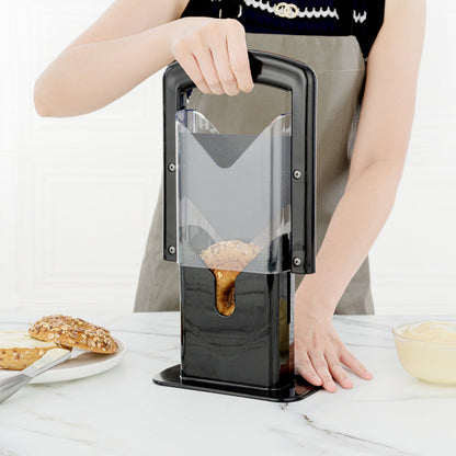 Met Lux Black Stainless Steel Commercial Bagel Slicer - 1 count box