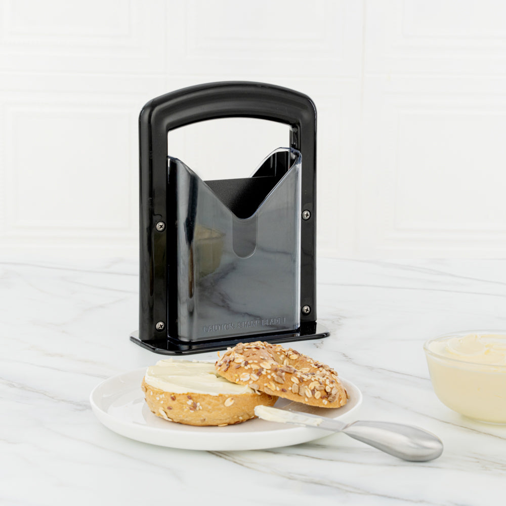 Met Lux Black Stainless Steel Commercial Bagel Slicer - 1 count box