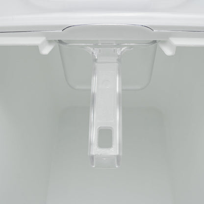Met Lux 27 gal Rectangle White Mobile Ingredient Bin - with Lid - 29 1/2" x 15 1/2" x 28" - 1 count box