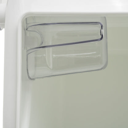 Met Lux 13 gal Rectangle White Shelf Ingredient Bin - with 2 1/2 Cup Measuring Scoop - 22 1/2" x 20 1/4" x 16 1/2" - 1 count box