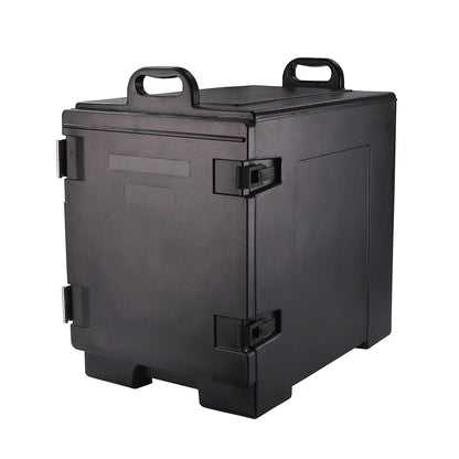 Cater Tek Rectangle Black Food Pan Carrier - Insulated, Front Loading - 16 3/4" x 24" x 25" - 1 count box