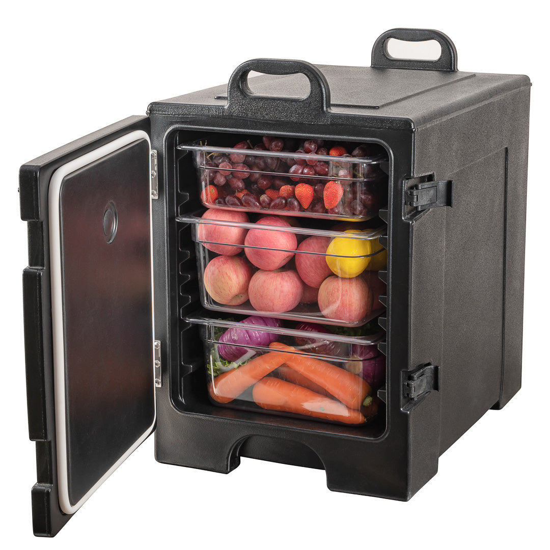 Cater Tek Rectangle Black Food Pan Carrier - Insulated, Front Loading - 16 3/4" x 24" x 25" - 1 count box