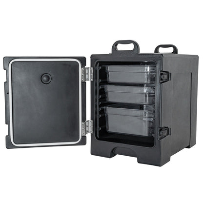 Cater Tek Rectangle Black Food Pan Carrier - Insulated, Front Loading - 16 3/4" x 24" x 25" - 1 count box