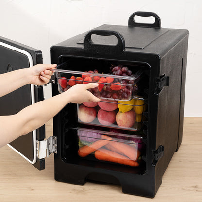 Cater Tek Rectangle Black Food Pan Carrier - Insulated, Front Loading - 16 3/4" x 24" x 25" - 1 count box