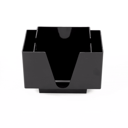 Bar Lux Black Plastic Condiment Caddy / Napkin Holder - 3 Compartments - 8" x 5 1/2" x 5 3/4" - 1 count box